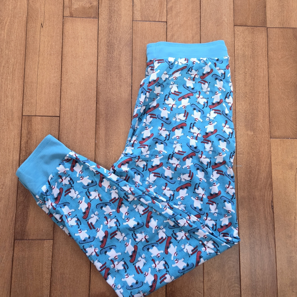 🆕️ Nightzone Blue Polar Bear Mens Pajama Pants Size M